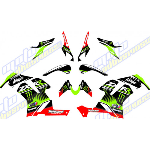 Kit stickers Kawasaki ZXR6R Monster