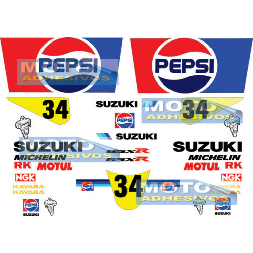 Kit adhesivos Réplica Suzuki Pepsi