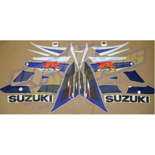Kit adhesivos Suzuki GSXR 1000 2004 blanca/azul